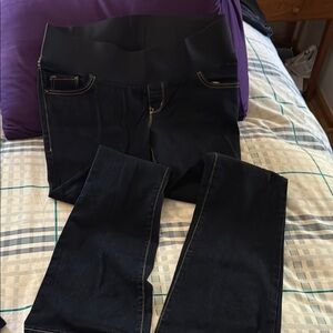 Old Navy Maternity Jeans “Rockstar” Demi-Boot low Panel 10